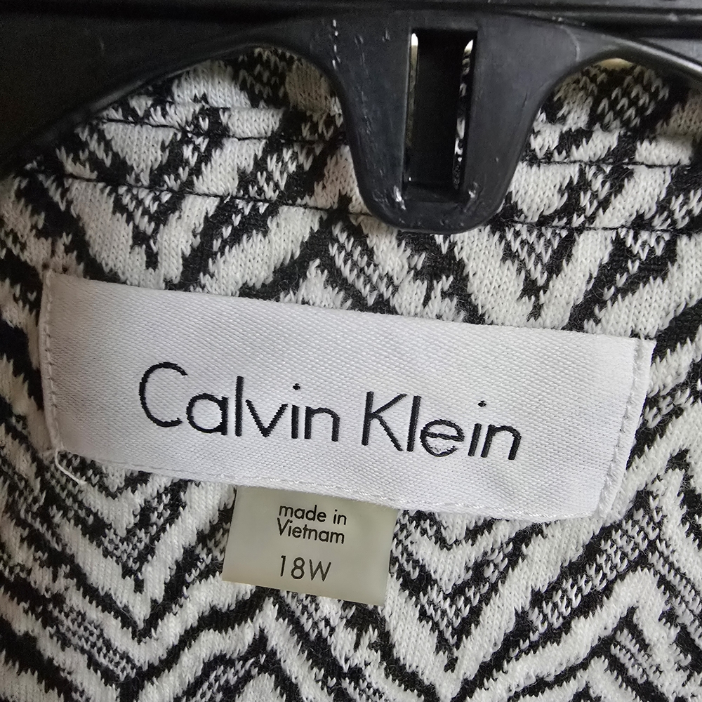 Women's Calvin Klein Open Front Blazer Coat Jacket sz 18 Plus NEW with Tags - Picture 3 of 7